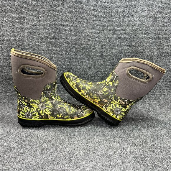 Bogs Classic Mid Mumsie Boots Women's 8 Grey Green Waterproof Work Farm Chore - Picture 10 of 16